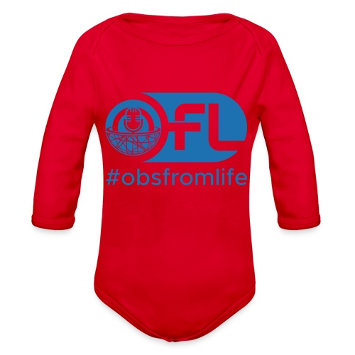 Observations from Life Logo with Hashtag - Organic Long Sleeve Baby Bodysuit