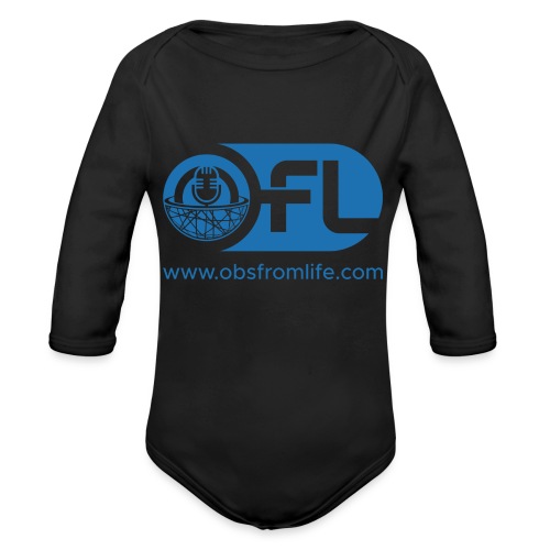 Observations from Life Logo with Web Address - Organic Long Sleeve Baby Bodysuit