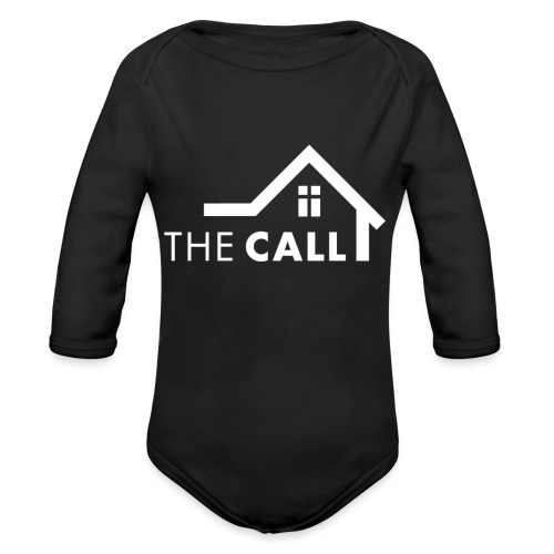 The CALL Logo White - Organic Long Sleeve Baby Bodysuit