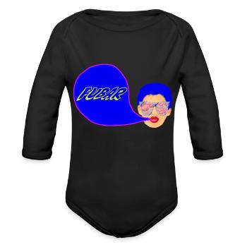 Fubar trending - Organic Long Sleeve Baby Bodysuit - black - Front