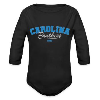 trending - Organic Long Sleeve Baby Bodysuit - black - Front