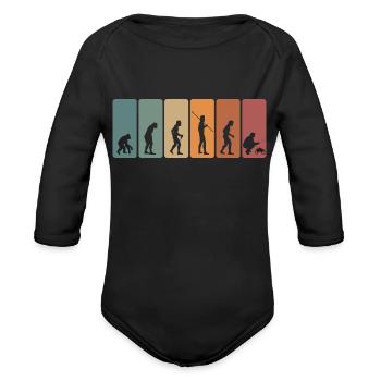 Retro Remote Controlled Car Racing Evolution An Rc - Organic Long Sleeve Baby Bodysuit - black - Front