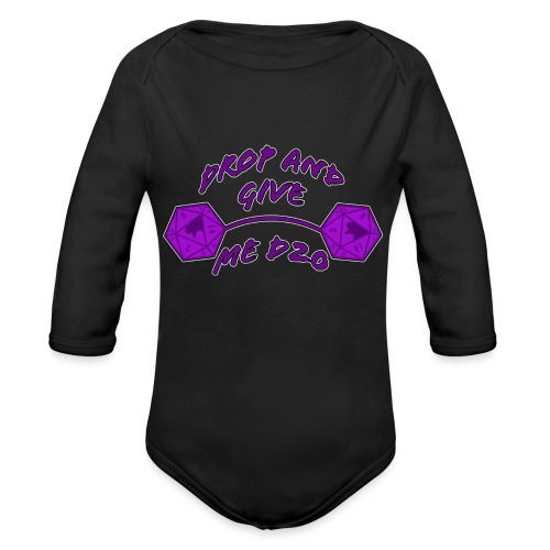 Drop and Give Me D20 - Organic Long Sleeve Baby Bodysuit