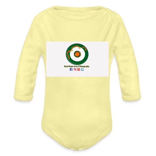 David Doyle Arts & Photography Logo - Organic Long Sleeve Baby Bodysuit