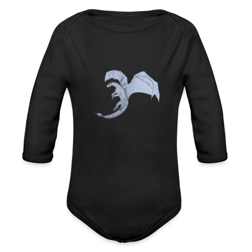 Gray Dragon - Organic Long Sleeve Baby Bodysuit