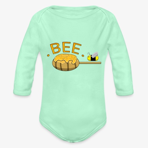 Bee design - Organic Long Sleeve Baby Bodysuit