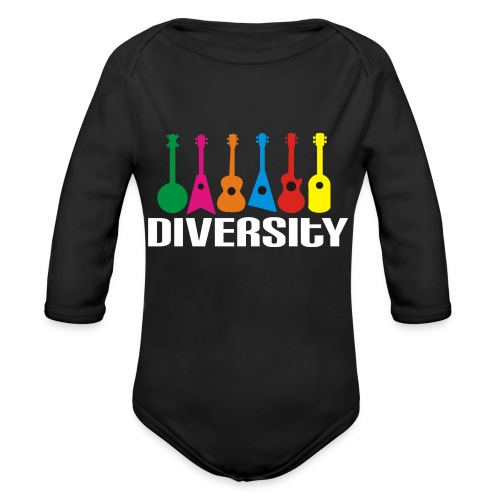 Ukulele Diversity - Organic Long Sleeve Baby Bodysuit