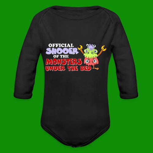 Official Shooer of the Monsters Under the Bed - Organic Long Sleeve Baby Bodysuit
