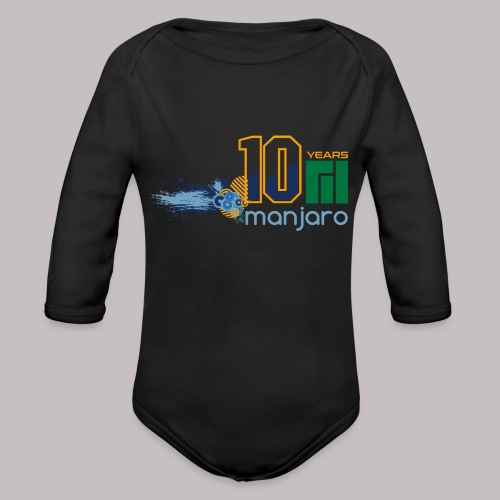 Manjaro 10 years splash colors - Organic Long Sleeve Baby Bodysuit
