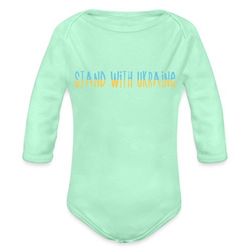 Stand With Ukraine - Organic Long Sleeve Baby Bodysuit