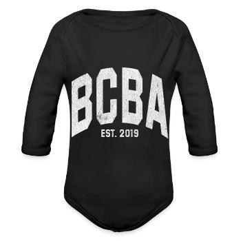 Behavior Analyst Bcba Graduation 2019 - Organic Long Sleeve Baby Bodysuit - black - Front