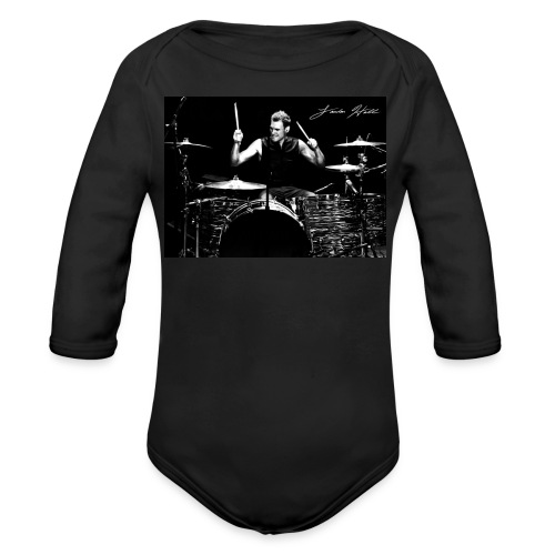 Landon Hall On Drums - Organic Long Sleeve Baby Bodysuit