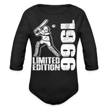 Limited Edition 1966 Limited Edition Cricket - Organic Long Sleeve Baby Bodysuit - black - Front