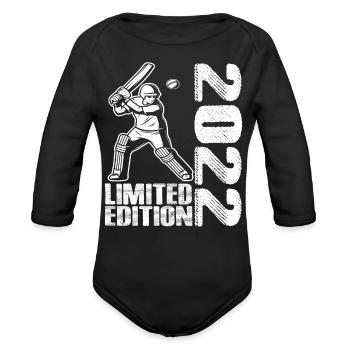 Limited Edition 2022 Limited Edition Cricket - Organic Long Sleeve Baby Bodysuit - black - Front
