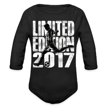 Limited Edition 2017 Limited Edition Soccer - Organic Long Sleeve Baby Bodysuit - black - Front