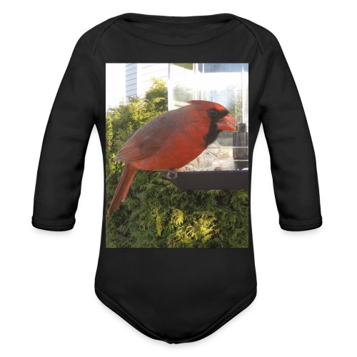 Northern Cardinal - Organic Long Sleeve Baby Bodysuit