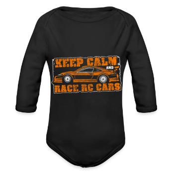 Car Remote Control - Organic Long Sleeve Baby Bodysuit - black - Front