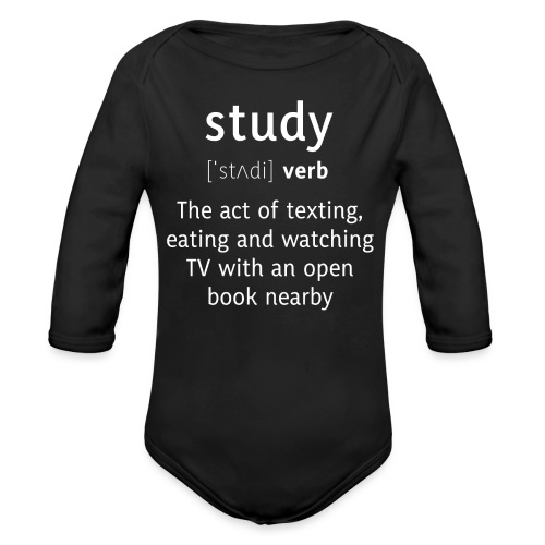 Definition of study - Organic Long Sleeve Baby Bodysuit