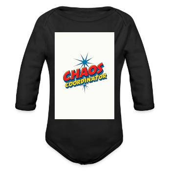 Chaos Coordinator - Organic Long Sleeve Baby Bodysuit - black - Front