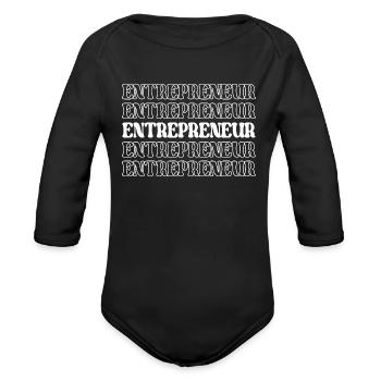 Entrepreneur Business Owner Innovator Business - Organic Long Sleeve Baby Bodysuit - black - Front