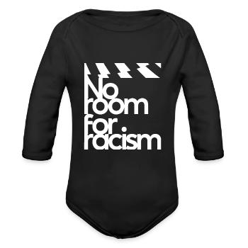No Room For Racism Life And Sport Awareness - Organic Long Sleeve Baby Bodysuit - black - Front