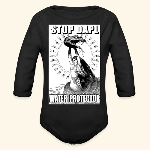 STOP DAPL Water Protector - Organic Long Sleeve Baby Bodysuit