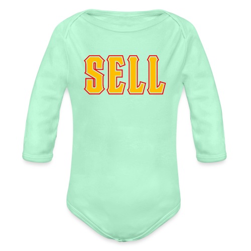 Sell (Red Accents) - Organic Long Sleeve Baby Bodysuit