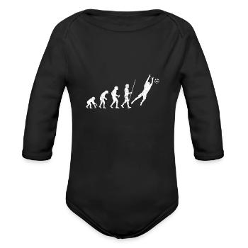 Evolution Goalkeeper - Organic Long Sleeve Baby Bodysuit - black - Front