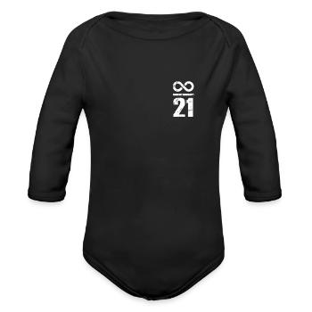 Bitcoin Sayings Store of Value Infinite 21 Million - Organic Long Sleeve Baby Bodysuit - black - Front