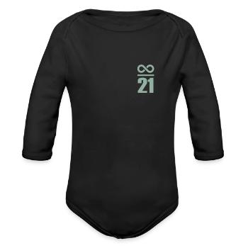 Bitcoin Sayings Store of Value Infinite 21 Million - Organic Long Sleeve Baby Bodysuit - black - Front