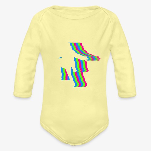 silhouette rainbow cut 1 - Organic Long Sleeve Baby Bodysuit