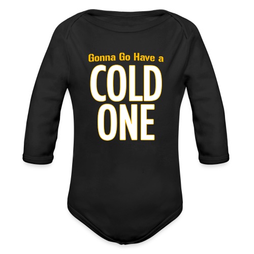 Gonna Go Have a Cold One (Draft Day) - Organic Long Sleeve Baby Bodysuit