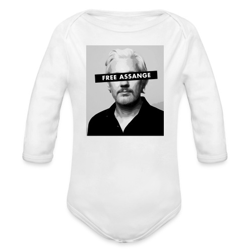 Free Julian Assange - Organic Long Sleeve Baby Bodysuit