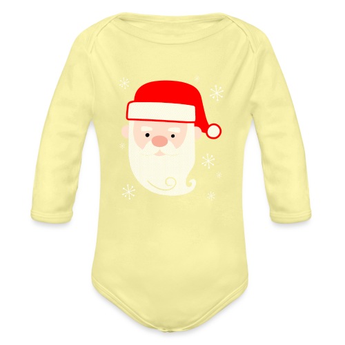 Santa Claus Texture - Organic Long Sleeve Baby Bodysuit