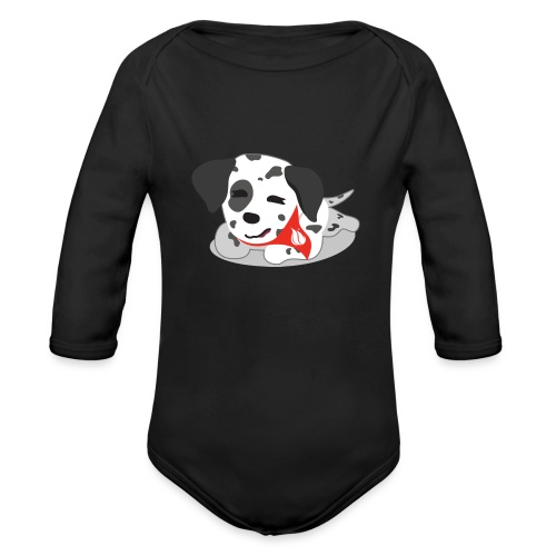 Sparky sleeping - Organic Long Sleeve Baby Bodysuit