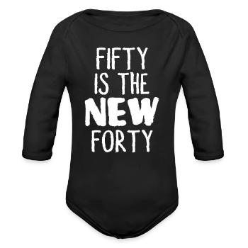 Urban Simplicity - Organic Long Sleeve Baby Bodysuit - black - Front