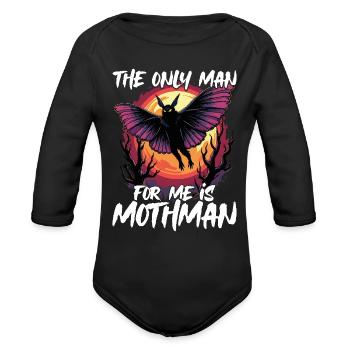 The Only man For he's me Isman Cryptid - Organic Long Sleeve Baby Bodysuit - black - Front