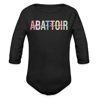 Foreman Job - Organic Long Sleeve Baby Bodysuit - black - Front