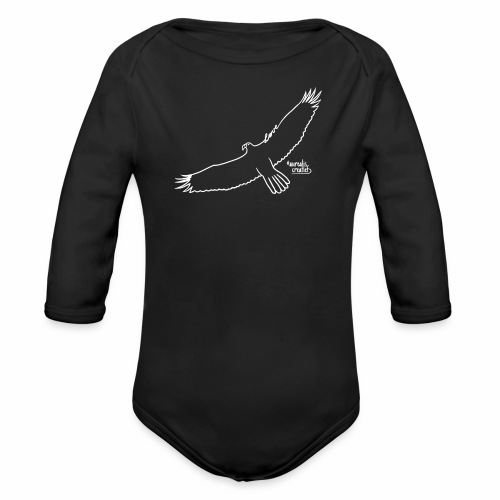Hovering Eagle - love Animals - Organic Long Sleeve Baby Bodysuit