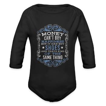 Shoes Trend - Organic Long Sleeve Baby Bodysuit - black - Front