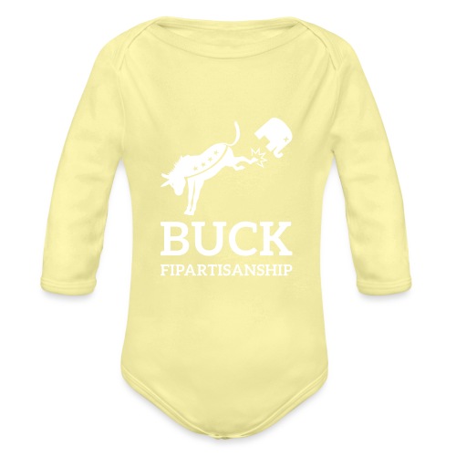 Buck Fipartisanship - Organic Long Sleeve Baby Bodysuit