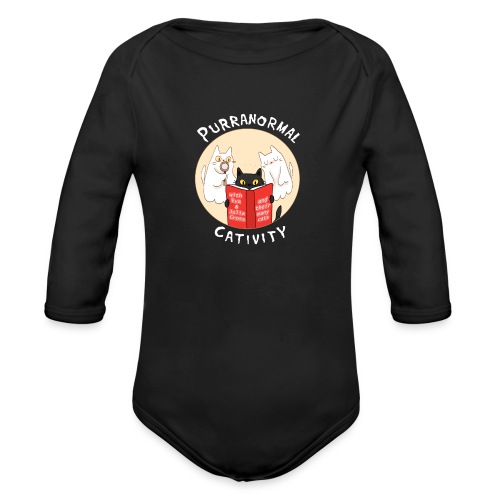 New Purranormal Logo with Ghost Font! - Organic Long Sleeve Baby Bodysuit