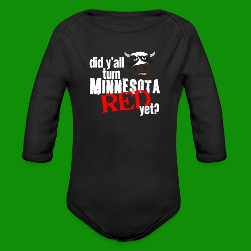Turn Minnesota Red - Organic Long Sleeve Baby Bodysuit