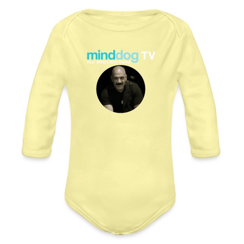 MinddogTV Logo - Organic Long Sleeve Baby Bodysuit