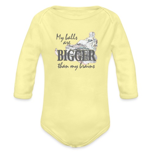 Bigger Brains - Organic Long Sleeve Baby Bodysuit