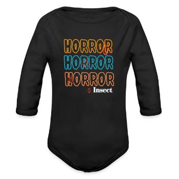 Insect - Organic Long Sleeve Baby Bodysuit - black - Front