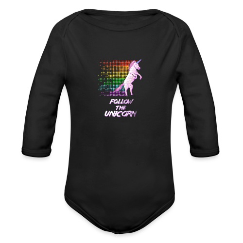 Follow The Unicorn - Organic Long Sleeve Baby Bodysuit