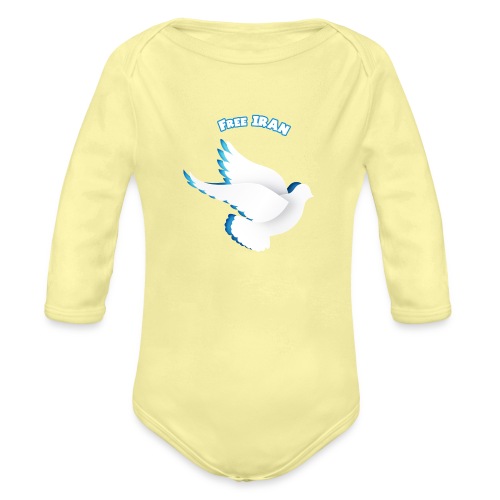 Free Iran Bird - Organic Long Sleeve Baby Bodysuit