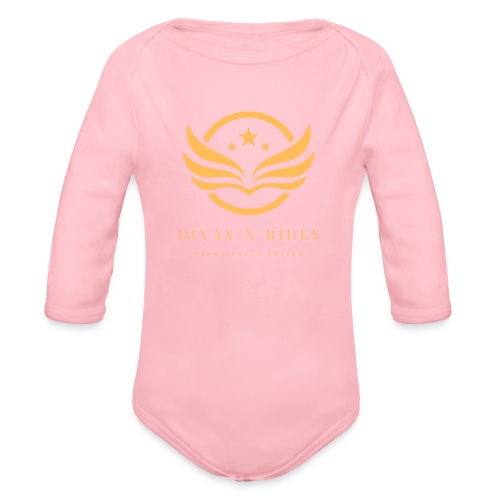 Divas N Rides Wings1 - Organic Long Sleeve Baby Bodysuit