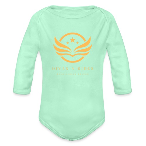 Divas N Rides Wings1 - Organic Long Sleeve Baby Bodysuit
